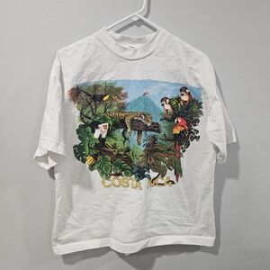 Costa Rica Jungle Graphic Short Sleeve Tee - White